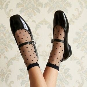 Mod Balletcore Patent Jewel Buckle Mary Jane Flats